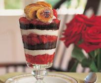 Strawberries, Banana Mascarpone, and Crushed Cookie Parfaits