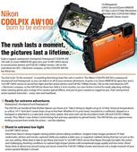 Nikon AW100 COOLPIX Orange 16MP Digital Camera - $246.96