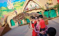 A dinosaur welcome