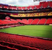 FedEx Field has green grass