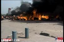 Delhi: Massive fire near Nizamuddin petrol station