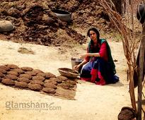 Mallika Sherawat makes cow dung cakes