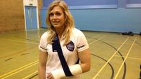 Judo star breaks wrist