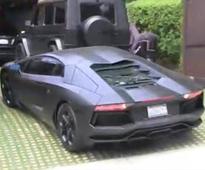 Closing Gate Hits Kanye's Aventador