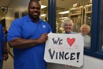 Vince Wilfork Visits EMD Millipore's Jaffrey, NH Manufacturing Facility