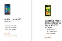 AT&T Nokia Lumia 920 And Windows Phone 8X By HTC Free On Microsoft Online Store