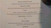Menu was 'an in-house joke'