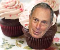 Mayor Bloomberg Is Not Pleased About A Giant Cupcake With His Face On It