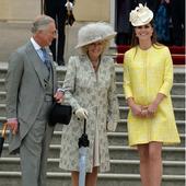 Pregnant Kate Middleton wears sunny yellow dress to Queen's summer garden party