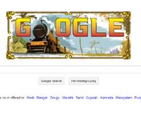 Google doodle on homepage marks 160th anniversary of Indian railway