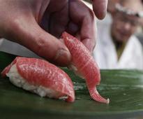 SUSHI'S ABENOMICS WAVE: posh tuna in, plain mackerel out