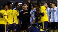 Football: Argentina and Colombia battle