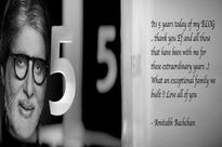 Amitabh Bachchan completes five years of blogging