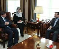 Turkish FM Davutoglu receives Iranian Deputy FM Araqchi
