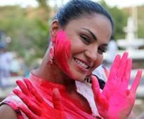 PIX: Veena Malik plays Holi!