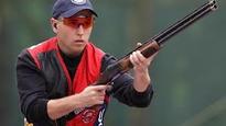 Vincent Hancock puts on a demonstration on Olympic Skeet range