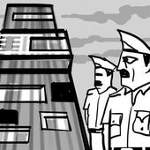 A police chowky to guard a Mukesh Ambani's palace
