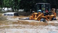 Liujiang River's water level descends after flood peak