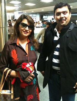 Spotted: Madhuri Dixit at Mumbai airport