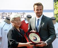 Beckham shines during China visit