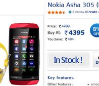 Nokia offers headset free with the Asha 305 at Rs 4395