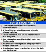 Crackdown on rickety college, school buses