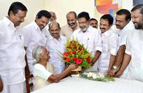 Six living members of first Kerala Assembly being honoured
