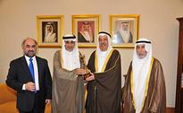 H.E Mr. Yousif bin Abdul Rahman Al Zamil Presents e-Government Excellence Award 2013 to H.E Shaikh Isa bin Ali Al Khalifa