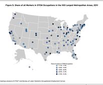 Where are the U.S.'s science and tech jobs concentrated?