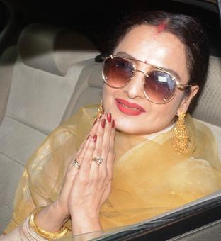 Rekha, Varun watch Padmaavat with Ranveer, Deepika Rekha, Varun watch Padmaavat with Ranveer, Deepika