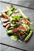 Recipe: Marcus Bean's Beef and asparagus salad with honey dressing, radishes and cherry tomatoes