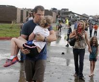 'I held on for dear life': battered mother from iconic photo relives Okla. terror