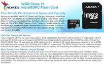 ADATA 32GB Micro SDHC Flash Memory Card - $21.99