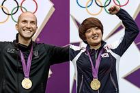 Kim Jangmi and Nicco Campriani ISSF Shooters of the Year 2012