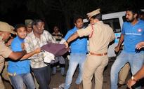 Five arrested for protest at Chiru's house