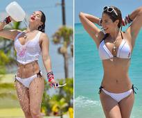 American model Jennifer Nicole flaunts her curves in Miami (view pics)