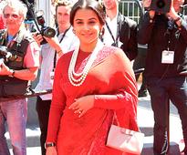 Disaster? Vidya brings back the schoolmarm look at Cannes