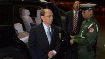 BURMA - USA: Burma's Thein Sein in landmark White House visit