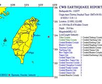 Magnitude 6.2 earthquake strikes eastern Taiwan
