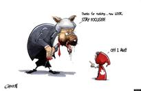 Grooch: CARTOON: My What Big Teeth You Have Mr. Harper..