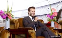 Beckham attends news conference in Shanghai