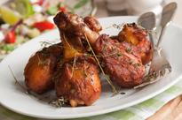 A burn-proof method for grilling chicken legs