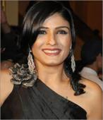 Raveena Tandon with Mohan Babu for Telugu film