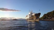 Grounded cruise ship refloated